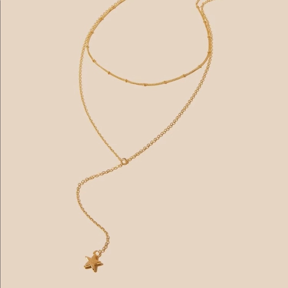 • Ashley • Layered Star Lariat Necklace - Picture 2 of 4